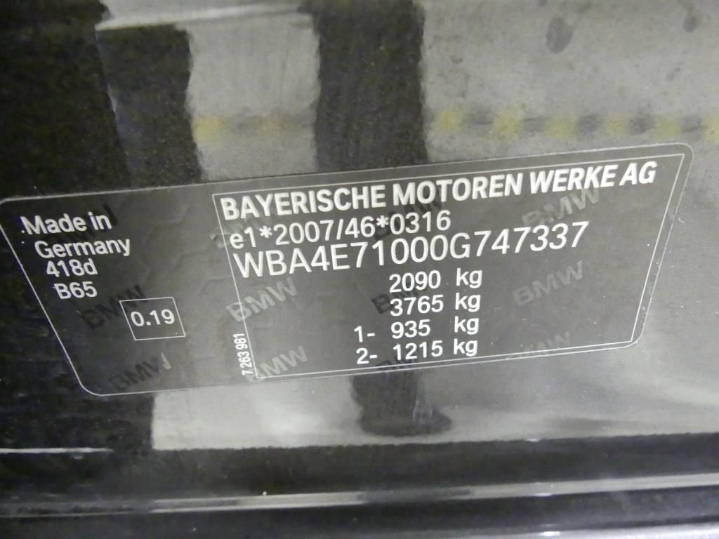 Bmw 4 Series 418d - Diesel - Automatic - 168 637 km