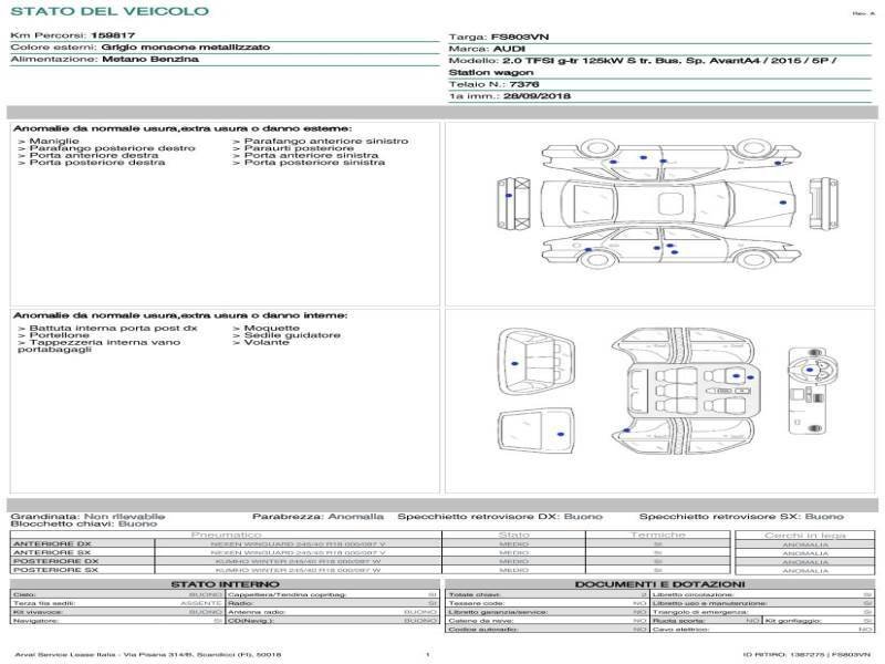 Audi A4 2.0 TFSI - CNG - Automatic - 159 917 km